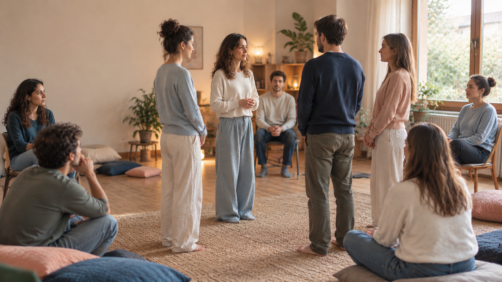 Cerchio di meditazione in luce naturale Francesca Gastaldi psicologa transpersonale